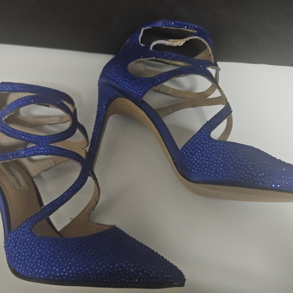INC International Concepts Blue High Heeled Strappy Shoes
